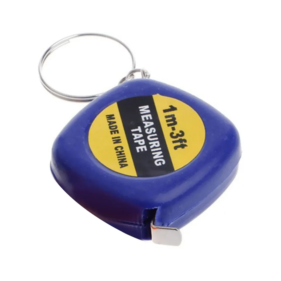 appuivbt 1pc Easy Retractable Tape Measure,Mini Pull Measuring Tape Ruler  Keychain,1m/3ft,Color Random
