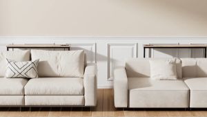 2-Pack Adjustable Height Narrow Console Table with Power Outlet Slim Behind Couch Sofa Side Table Bed Side Long Skinny Accent Table Space‑Saving for Living Room Hallway Bedroom Entryway