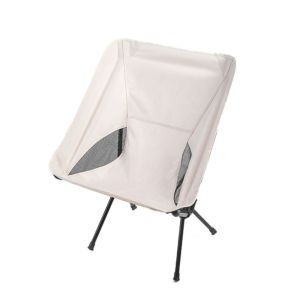 TRANQUIL HUT Wear-resistant Foldable Camping Chair Backrest Collapsible Moon Chair Portable Breathable Fishing Folding Chair for Garden Picnic Beach