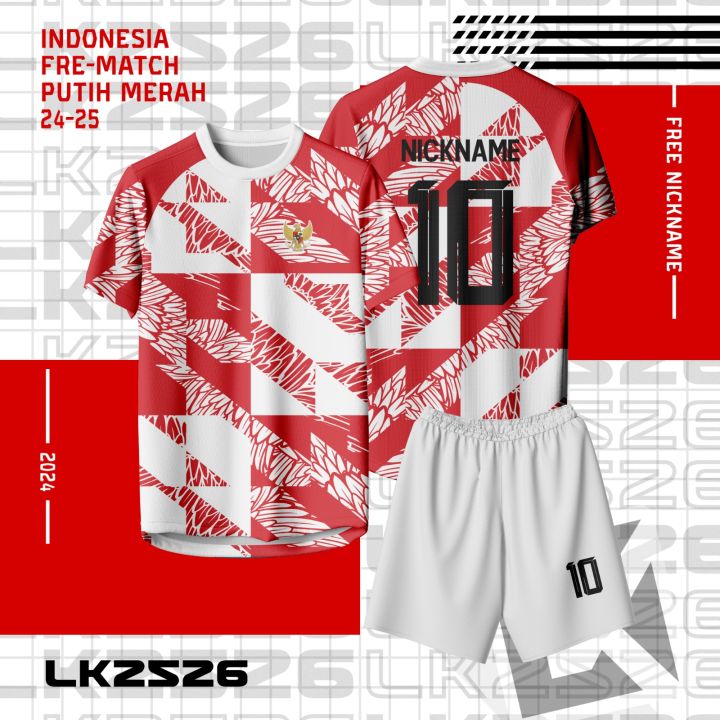 Baju Jersey Stelan Timnas Indonesia GARUDA Training Fre-Match