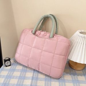 16Inch Laptop Handbag Waterproof Nylon Tote Bag Womens Thickened Computer Bag Soft Case Notebook Case