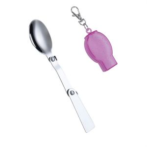 BLACKON Picnic Tool Outdoor Accessory Portable 304 Stainless Steel Three-Fold Storage Box Pocket Spoon Folding Fork Camping Tableware Folding Spoon
