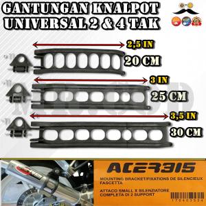 GANTUNGAN KNALPOT MOTOR UNIVERSAL 2 DAN 4 TAK TAG KLEM KELEM BREKET SILENCER SELENCER HONDA YAMAHA