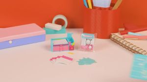 MGAs Miniverse Make ItHello and Friends Sanrio Series 3 Retro Stationery SetCollection Collectors Gift.