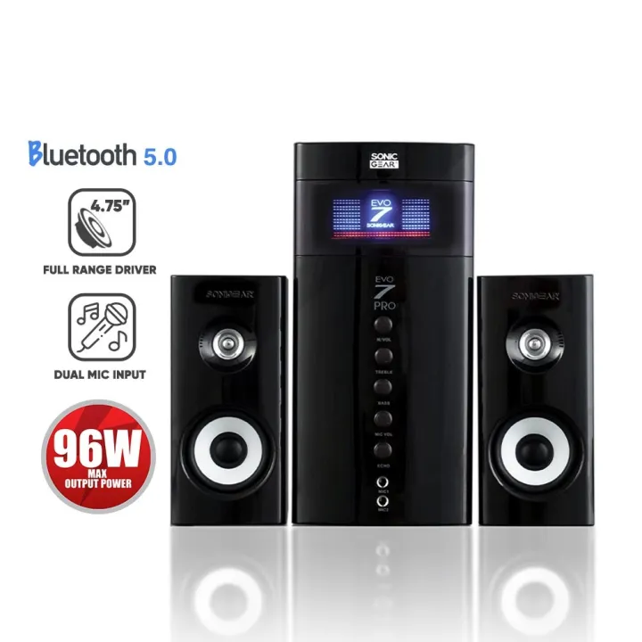 SonicGear EVO 7 (New Design and Exterior) PRO Bluetooth Speaker | Dual Mic Input | 1 Year Warranty