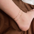 Noin Gelang Kaki Titanium Asli Anti Luntur Double Layered Little Star Untuk Wanita Korea GLK21. 