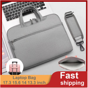 Túi Đựng Máy Tính Xách Tay Chống Sốc Túi Xách Nam Nữ Túi Đeo Vai Du Lịch Có Dây Đeo Đen Hồng Xám 17.3 15.6 14 13.3 Inch Cho MacBook Huawei Acer Lenovo
