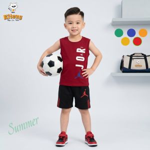 Bộ ba lỗ cho bé trai 25-40kg bộ thun bé trai 100% cotton hàng cao cấp Kiteny bền và đẹp