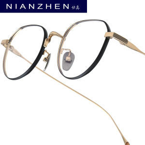 แว่นตาไทเทเนี่ยมกรอบแว่นตาอัลลอยด์สำหรับผู้ชายแว่นตาแว่นกันแดดสไตล์เรโทรน้ำหนักเบาแว่นตาดีไซน์แบรนด์น้ำหนักเบา80803