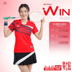 Áo Cầu Lông BEYONO Win CL06 Chất Liệu BE-SOFT FABRIC Mềm Mịn Thoáng Khí Siêu Thấm Hút Mồ Hôi