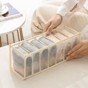 MIRACLE Kotak penyimpanan pakaian dalam rumah tangga mesh pakaian dalam kotak finishing lemari penyimpanan kompartemen kotak bra tiga potong jenis laci