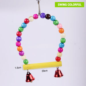 Small and medium-sized parrot toys Bird supplies Colorful swings Birdcage stand parrot toys
