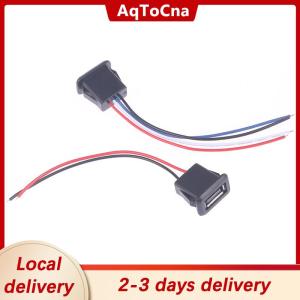 [COD] AqToCna Ship within 24 hours USB 2.0 Female Power Jack USB2.0 Charging Port Connector With Cable USB Charger Socket