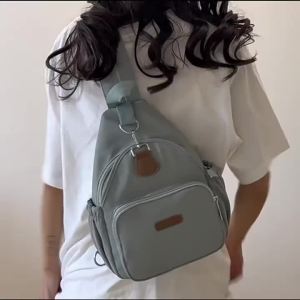 GStar Casual Large Capacity Multi-Functional Womens Backpack 2025 New Fashion Lightweight Travel Bag Versatile Oxford Cloth Pure Color Chest Bag