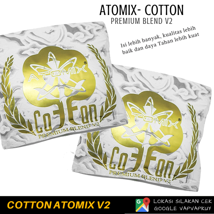 Atomix Premium Blend V2 - kapas atomix premium cotton vape AUTHENTIC  kapasatomix bola kapas pembersih Kapas Organik Vaping Kapas Vaping Daya  Tahan Luar Biasa Kapas Vaping Tanpa Bleaching - Lazada | Lazada Indonesia