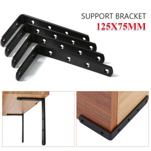 4Pcs Heavy Duty Wall Mount Durable Hardware L Shaped Shelf Bracket Cast Iron Angle Bracket Durable