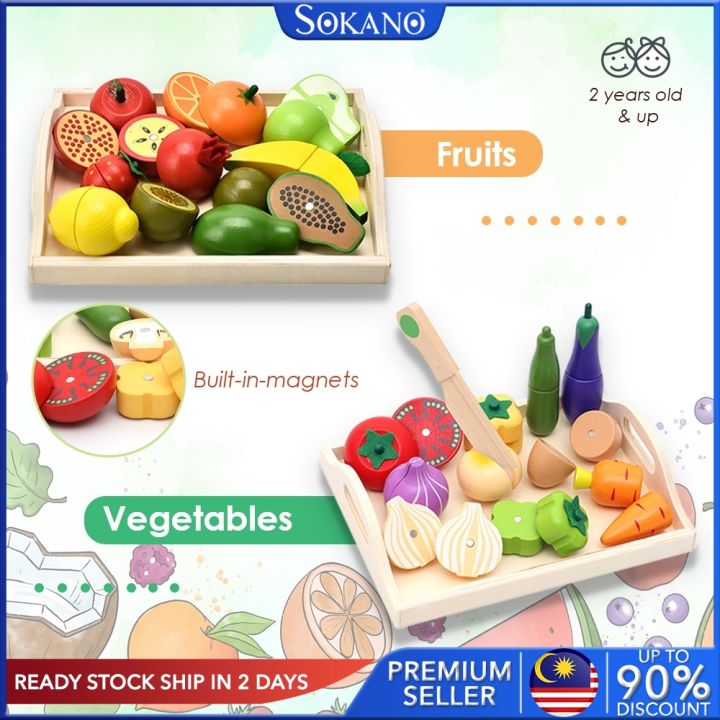 Vegetables Best Play Food Toys Cawiew 100 PCS Cutting Play Food