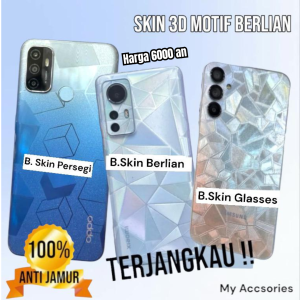Back Skin 3D Diamond BERLIAN INFINIX Note 50 Pro 40 40S 40Pro 40Pro+ 30 30Pro 12-2023 12 G96 12VIP 12i 12Pro/Note 11 Pro 11s/Note 10 Garskin Stiker Pelindung Belakang Hp Anti gores Jamur Transparan Case Full Cover Bodi BACKDOOR Murah PLUS + 4G 5G