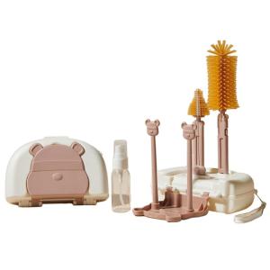 Travel Friendly Baby Bottle Brush Set Portable & Versatile Bottle Brush Set Complete Cleaning Kits Durable for Parents