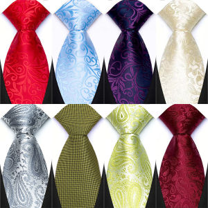 8cm New Mens Tie Red Green Purple Printed Classic Polyester Plaid Paisley Necktie for Designer Business Accessory Gift