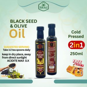 2-in-1 Premium Olive Oil + Black Seed Oil – 100% Pure Natural & Cold Pressed