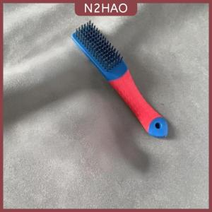 N2HAO Bàn chải dây thép không gỉ nặng với tay cầm bằng nhựa thoải mái hoàn hảo để loại bỏ rỉ sét xỉ hàn bụi bẩn và sơn