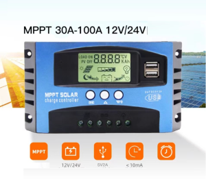 Bộ điều khiển sạc năng lượng mặt trời MPPT 30A 60A 12V 24V MẪU MỚI tự động HÀNG CHÍNH HÃNG hiệu suất chuyển đổi cao