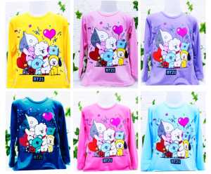 KAOS ATASAN ANAK PEREMPUAN BT BALON LENGAN PANJANG