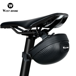 WEST BIKING Bicycle Bag Mini Portable Bike Saddle Bag Waterproof Hard Shell Cycling Bag Mountain Bike Folding Bike Seatpost Panniers