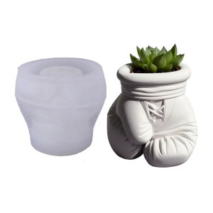 Reusable Silicone Crafting Mold Boxing Glove Shape Resin Flower Pot Holder Display Crafts Making