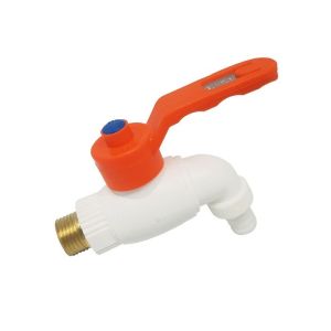 Kran Air Plastik Jumbo Taman Drat Kuningan Keran Tembok 1/2 Inch