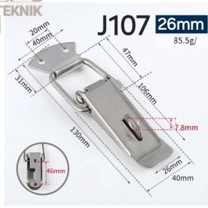 GRENDEL KAIT PETI KOPER SPRING LOADED TOGGLE LATCH CLAMP STAINLESS STEEL KUNCI KABINET SERBAGUNA