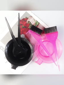 3 Pcs Hair Coloring Set Hair Dyes Tools Hair Brushes Hair Dyes Bowl Colouring Brush Hair Dyeing Tool Set for Salons
