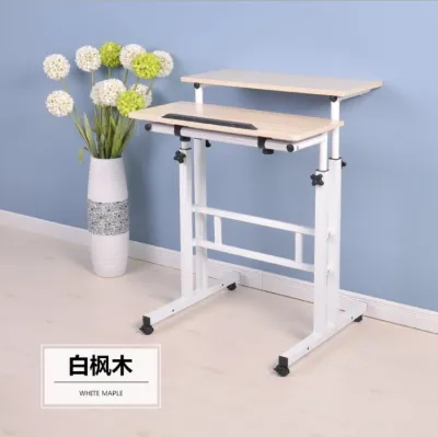 Standing Adjustable Table Lift Laptop Modern Space Saver Bedroom Office Portable Computer Desk