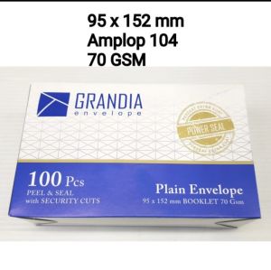 1 Box 100 lembar AMPLOP SURAT PUTIH 104 POLOS/AMPLOP PUTIH GRANDIA 104/AMPLOP PUTIH 104