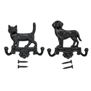 Sturdy Iron Wall Mount Hook for Garden Or Yard Multipurpose Animal Shape Double Hook Hanger Home Decoration Supplies