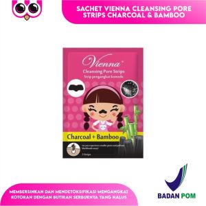 SACHET VIENNA CLEANSING PORE STRIPS CHARCOAL & BAMBOO / MASKER KOMEDO SASHET