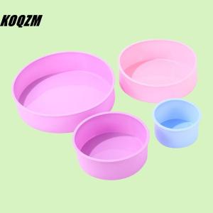 KOQZM 1Pc Round Shape Mold Silicone Small Cake Baking Pan DIY Mousse Fondant Cylinder Mould For Pastry Dessert Jelly Kitchen Tool