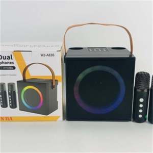 YS-233 Bluetooth speaker with mic Outdoor portable speaker Home volume 3D surround sound card High sound quality speaker dual microphone loud speaker home KTV.