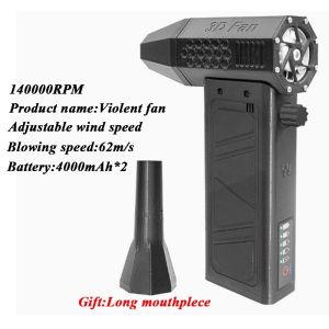 LUMIQLO 140000 vòng/phút Quạt Turbo Jet Hiển thị công suất Tốc độ gió có thể điều chỉnh Máy hút bụi không chổi than Di động Có thể sạc lại Máy thổi bụi điện Vệ sinh xe hơi