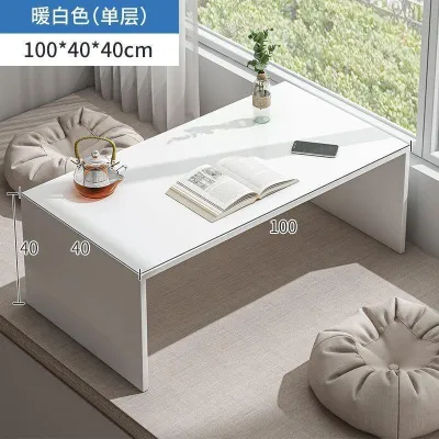 ATP Meja Lantai Japanese Coffee Table with Drawer Tatami Tea Table Floor Table for Living Room - White / Brown / JYJU