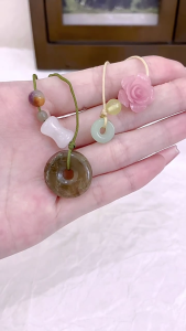 Vintage hạt khóa an toàn Dây chuyền mặt dây cho phụ nữ cặp vợ chồng thẩm mỹ dây dây chuyền chạm xương quai xanh Vòng cổ