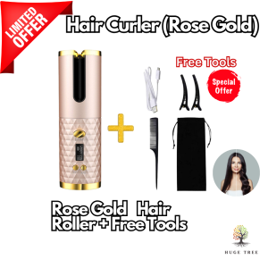 Huge Tree Automatic Hair Curler Rechargeable Hair Roller Wireless Iron Curly Rotating Wave Hair Iron Hair Styling Tools Kerinting Rambut 波浪卷发棒 蛋卷发棒