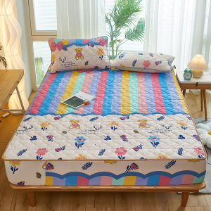 SUNLIGHT HOME Waterproof Thickened BedsheetMulti Patterned Bed SheetSolid Color Fitted BedsheetBreathable Mattress Cover