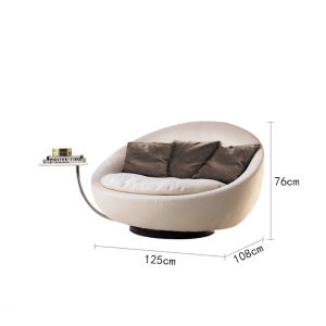 Hot Sale， Creative arc-shaped rotating single chair light luxury small apartment living room balcony bedroom Internet celebrity lazy sofa