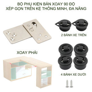 Bộ phụ kiện bàn xoay xếp gọn trên kệ thông minh bằng thép mạ chống gỉ