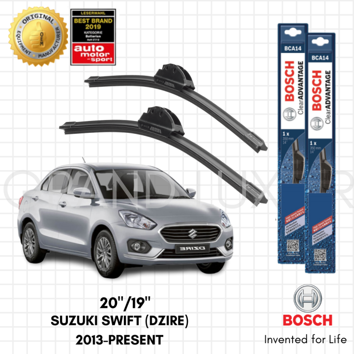 Bosch CLEAR ADVANTAGE Wiper Blade Set for SUZUKI SWIFT (DZIRE) 2013
