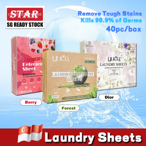 SG READY STOCK Laundry Sheet Laundry Paper Travel Laundry Detergent 40 Sheets / Pack