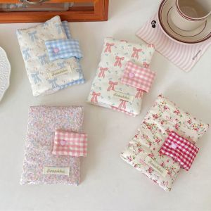 HEFEI Multipurpose Floral Patterns Notebook Detachable Diary Fabric Diary Protective Cover Lovely Smooth Bow Print Diary Book Student