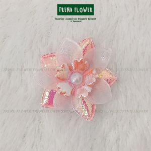 Bunga Kain Pinkk Strup Hampers akseosris Hantaran souvenir pernikahan murah abaya hijab hiasan